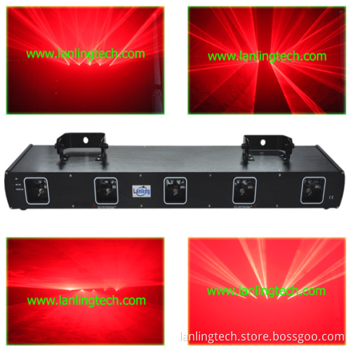 5 Head Red Laser Show Equipment DJ Mixer